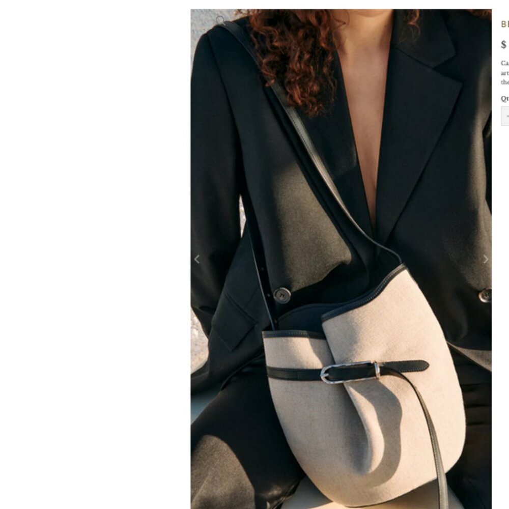 Elegant Black and Cream Shoulder Bag